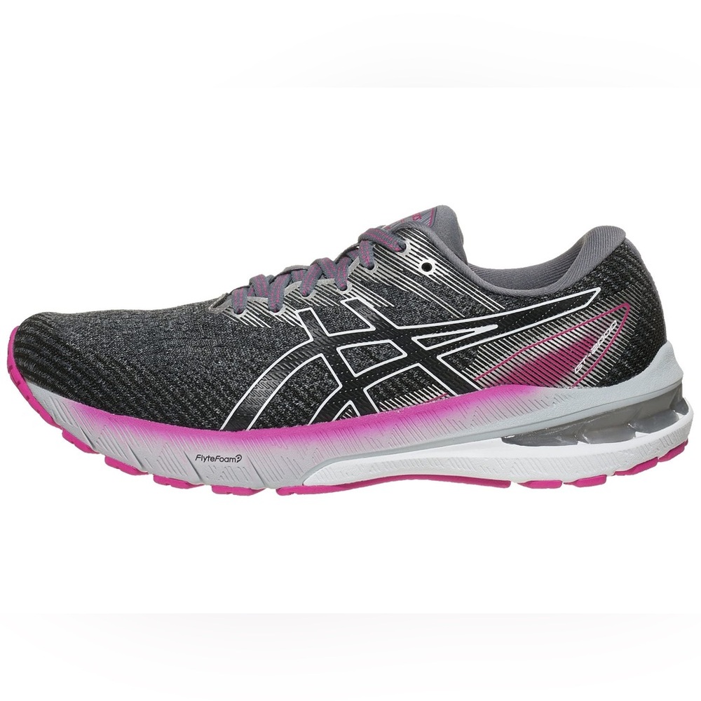 Asics Womens GT 2000 10 Running Shoes Sneakers Size 9.5 Grey Pink White 1012B045